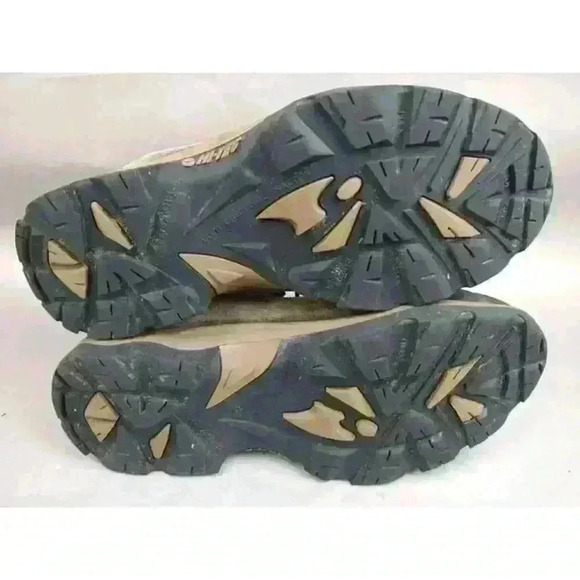 Hi-Tec Bandera Mid Waterproof Hiking Boots Suede Leather Tan Mens 14 New Laces - Picture 11 of 12